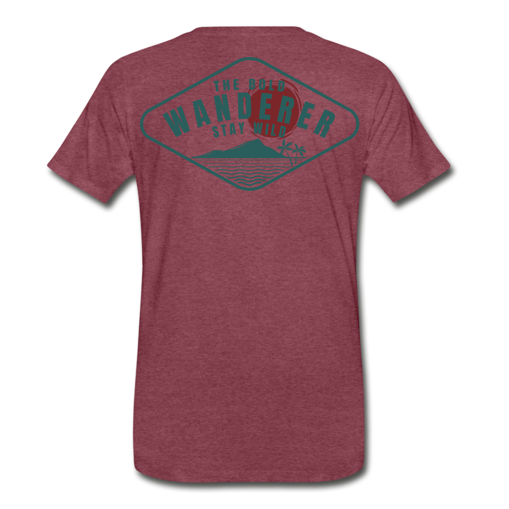 Paradise Wanderer T-Shirt - heather burgundy