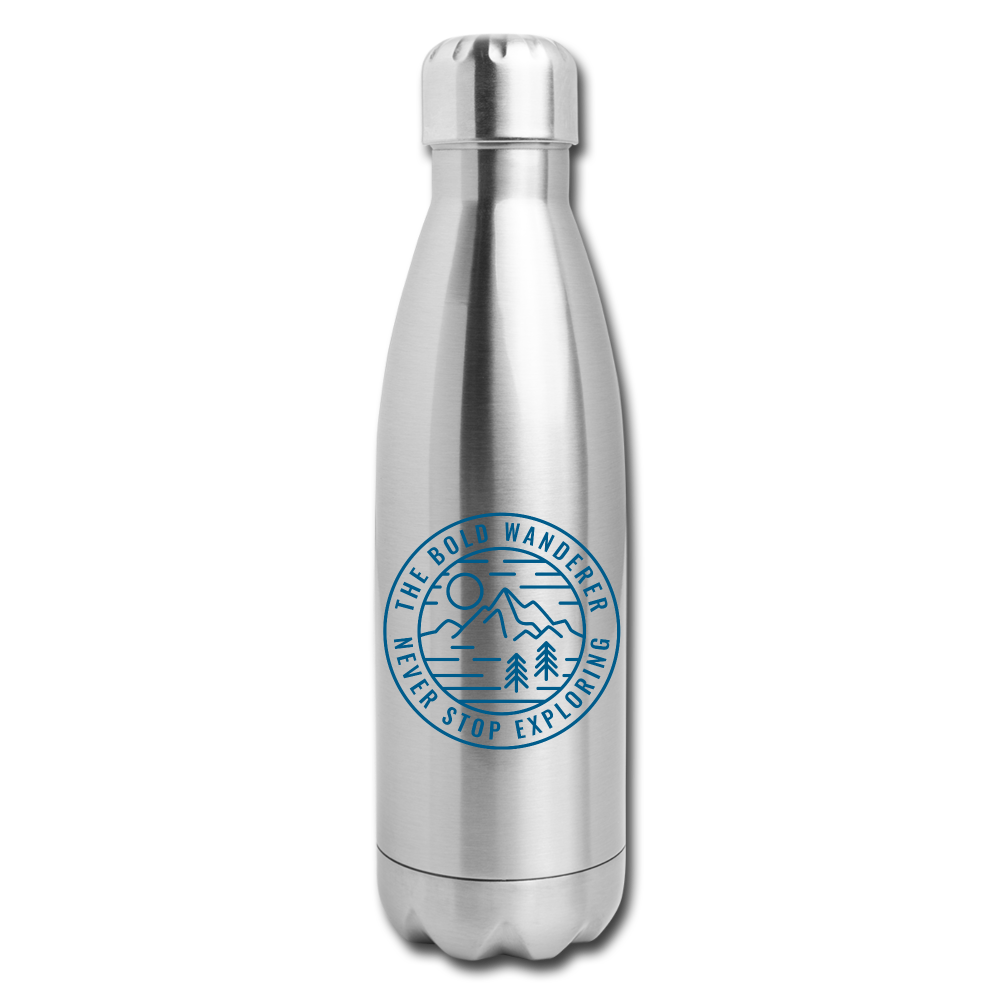 Insulated Stainless Steel Water Bottle - silver