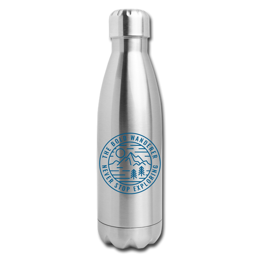 Insulated Stainless Steel Water Bottle - silver