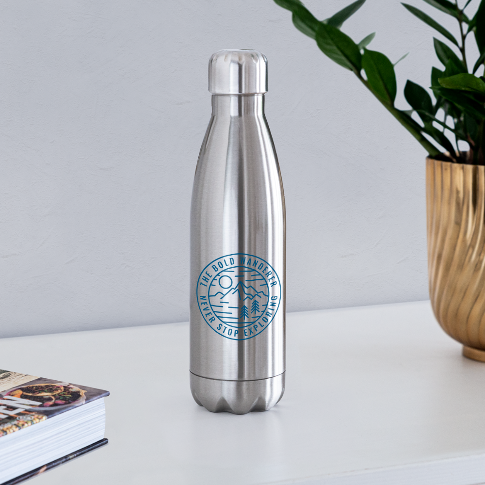 Insulated Stainless Steel Water Bottle - silver