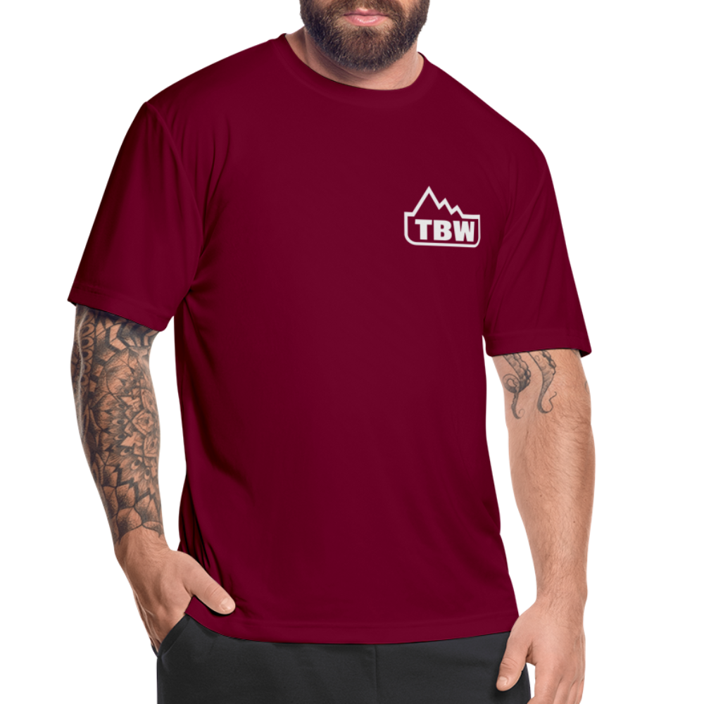 Men’s Moisture Wicking Performance T-Shirt - burgundy