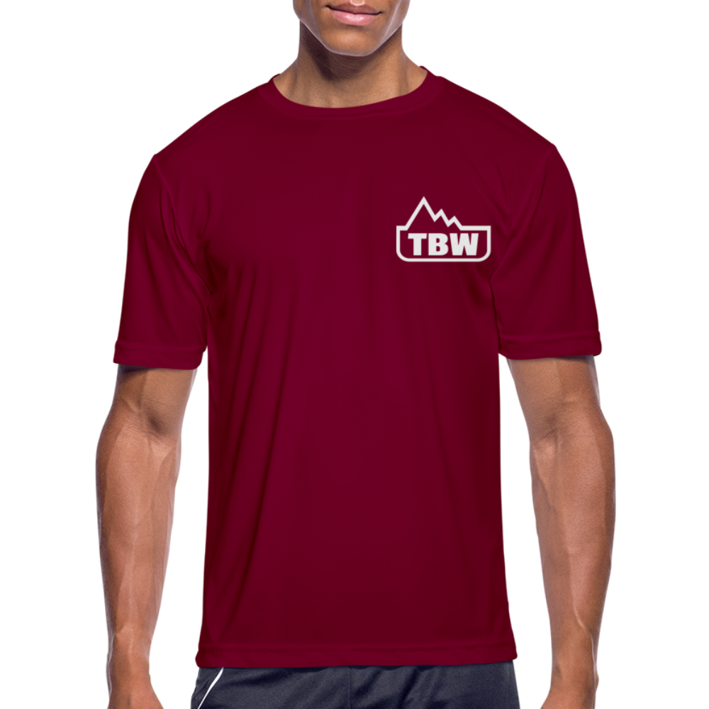 Men’s Moisture Wicking Performance T-Shirt - burgundy