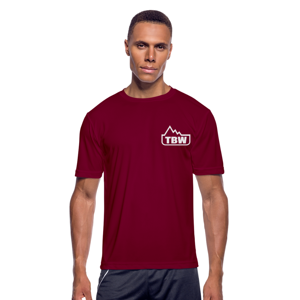 Men’s Moisture Wicking Performance T-Shirt - burgundy
