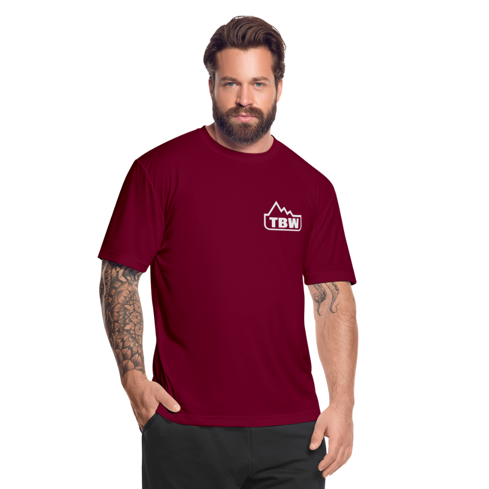 Men’s Moisture Wicking Performance T-Shirt - burgundy