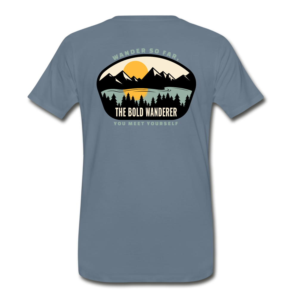 Bold Lake Mountains Tee - steel blue