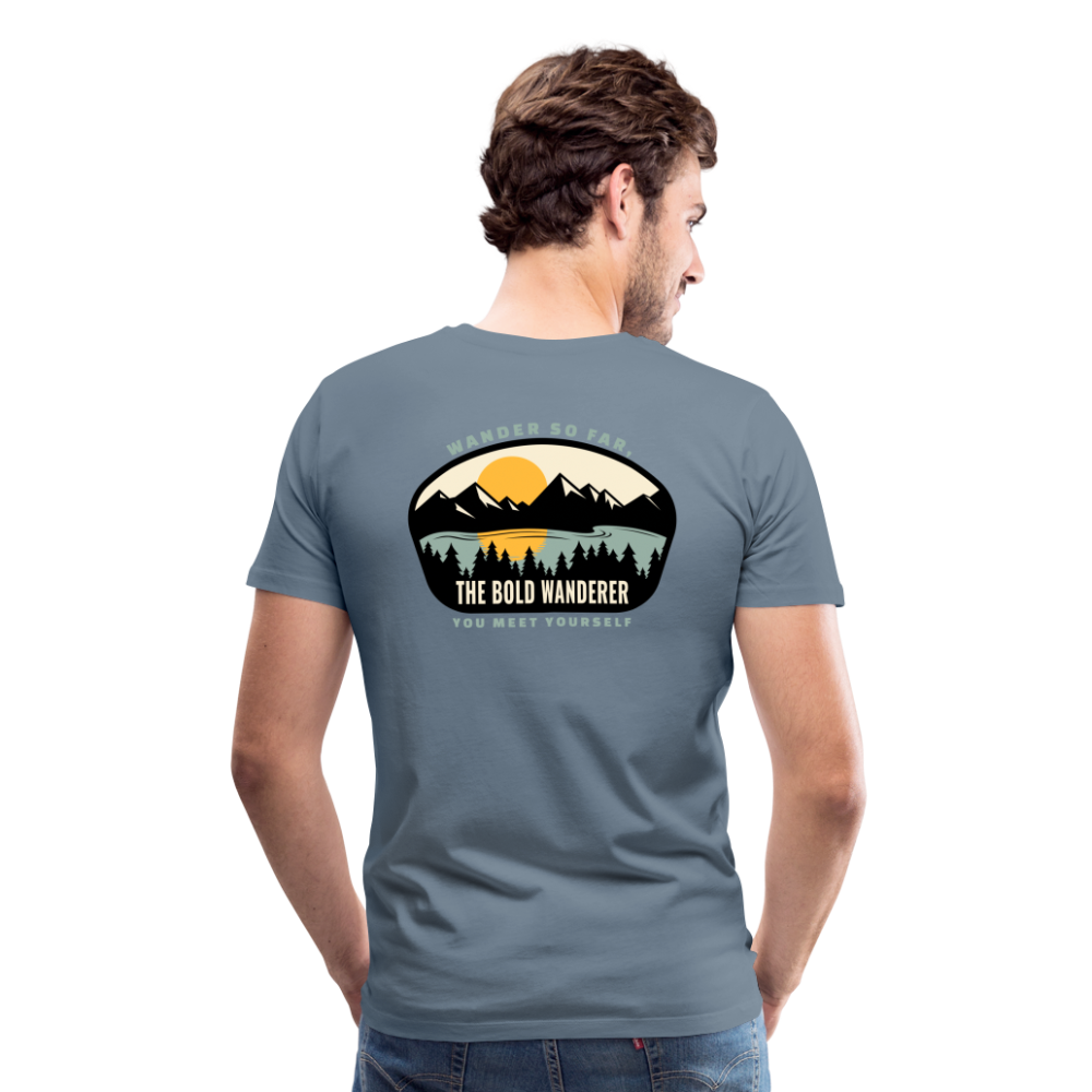 Bold Lake Mountains Tee - steel blue