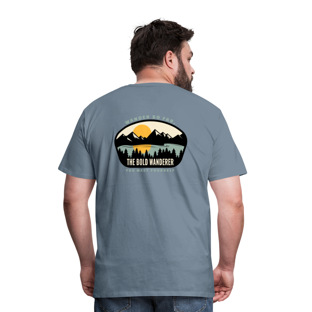 Bold Lake Mountains Tee - steel blue