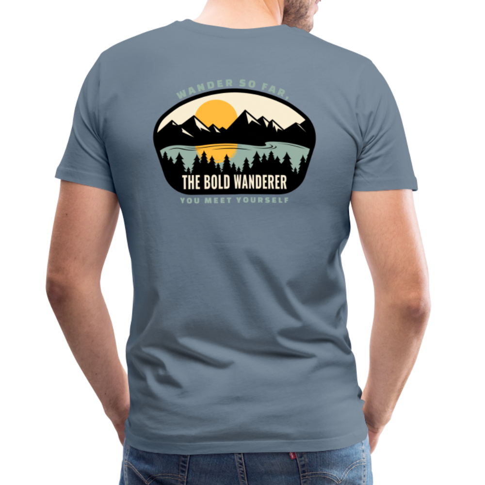 Bold Lake Mountains Tee - steel blue