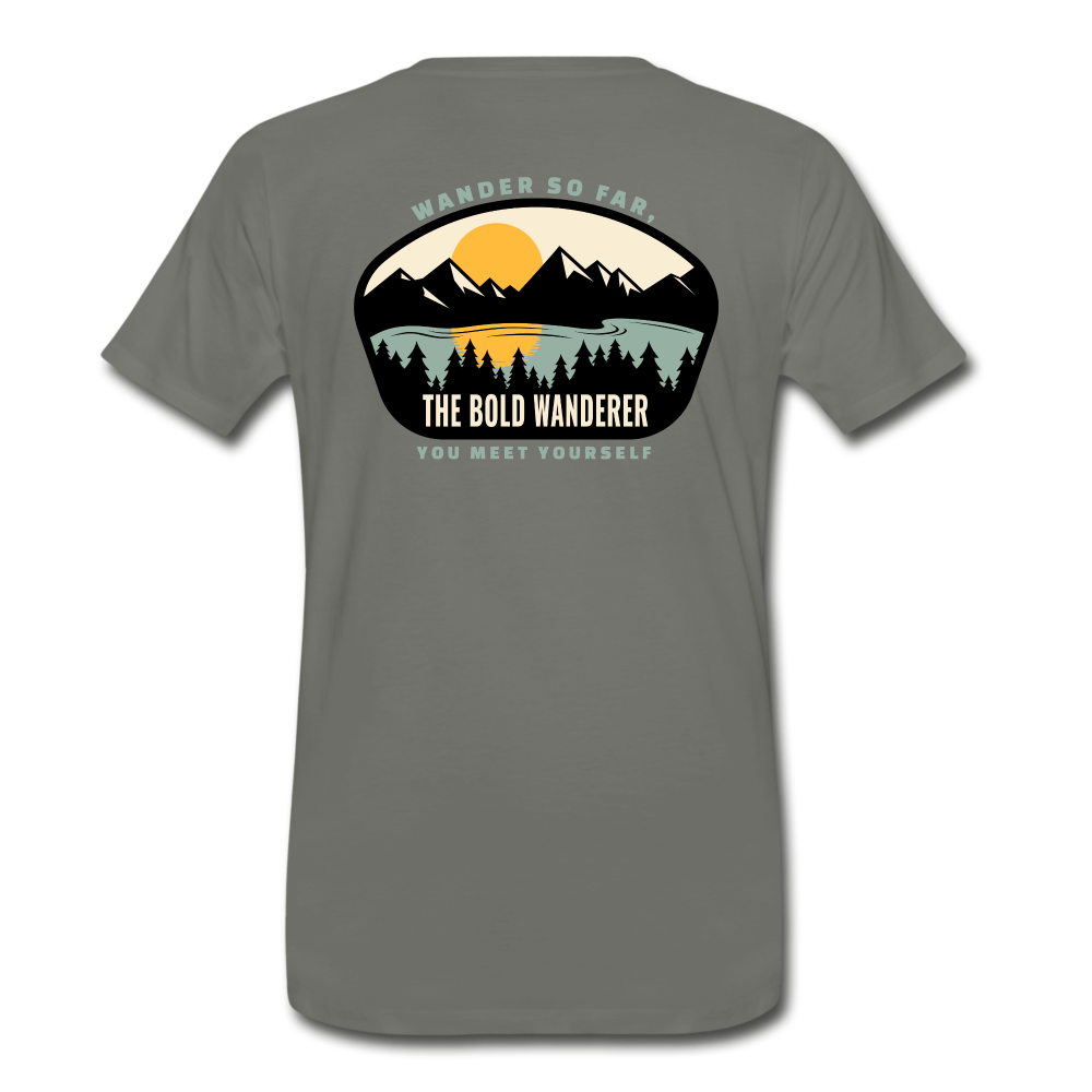 Bold Lake Mountains Tee - asphalt gray