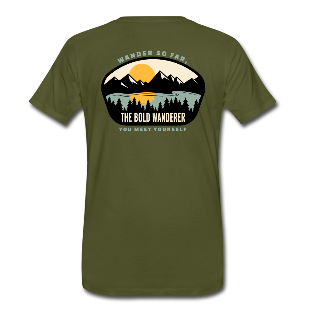 Bold Lake Mountains Tee - olive green