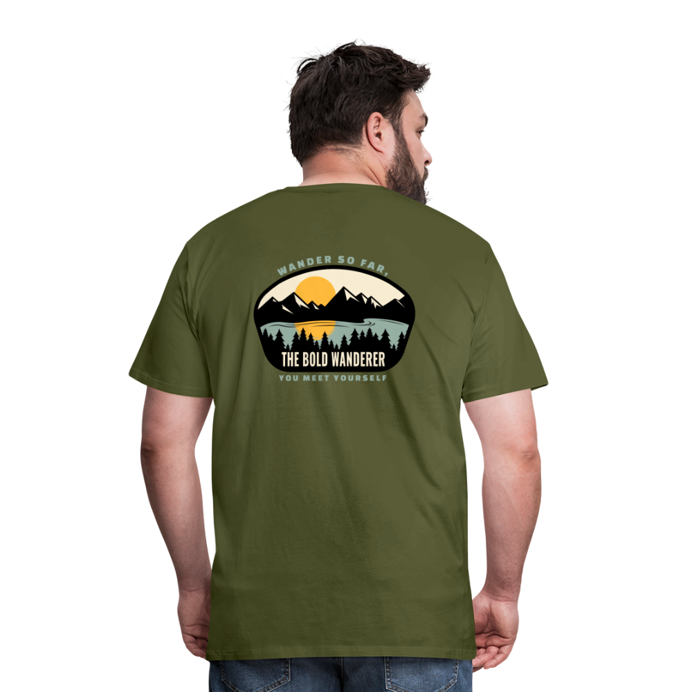 Bold Lake Mountains Tee - olive green