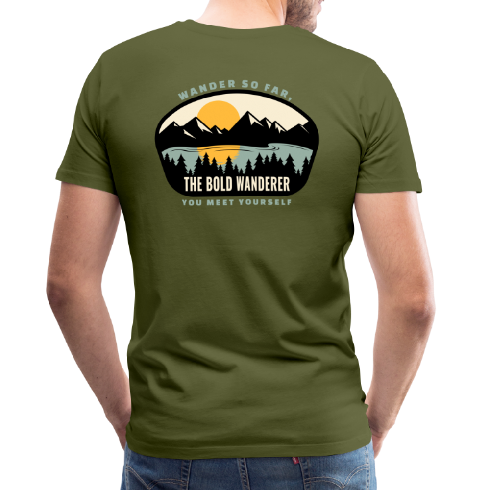 Bold Lake Mountains Tee - olive green