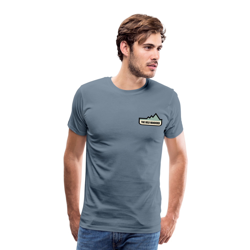 Bold Explore More Tee - steel blue