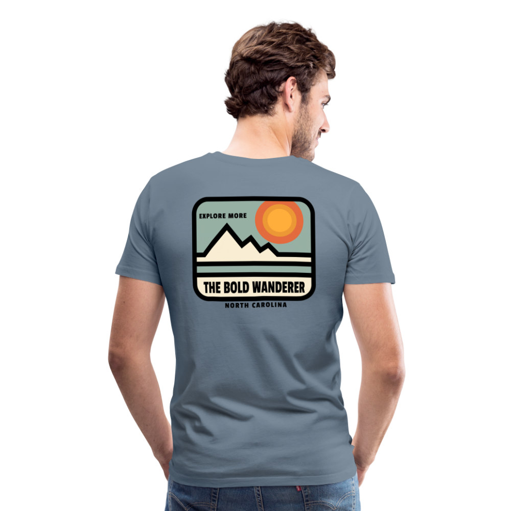 Bold Explore More Tee - steel blue