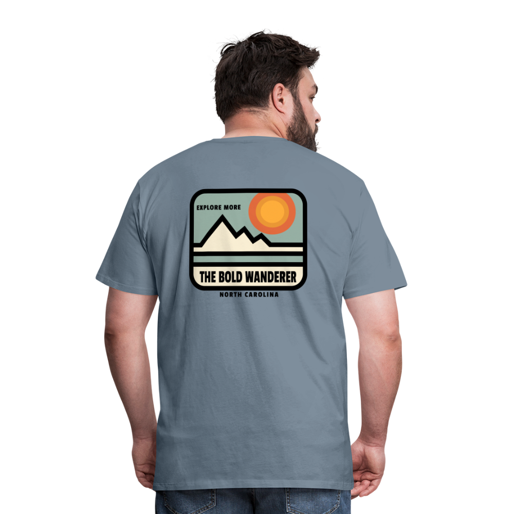 Bold Explore More Tee - steel blue