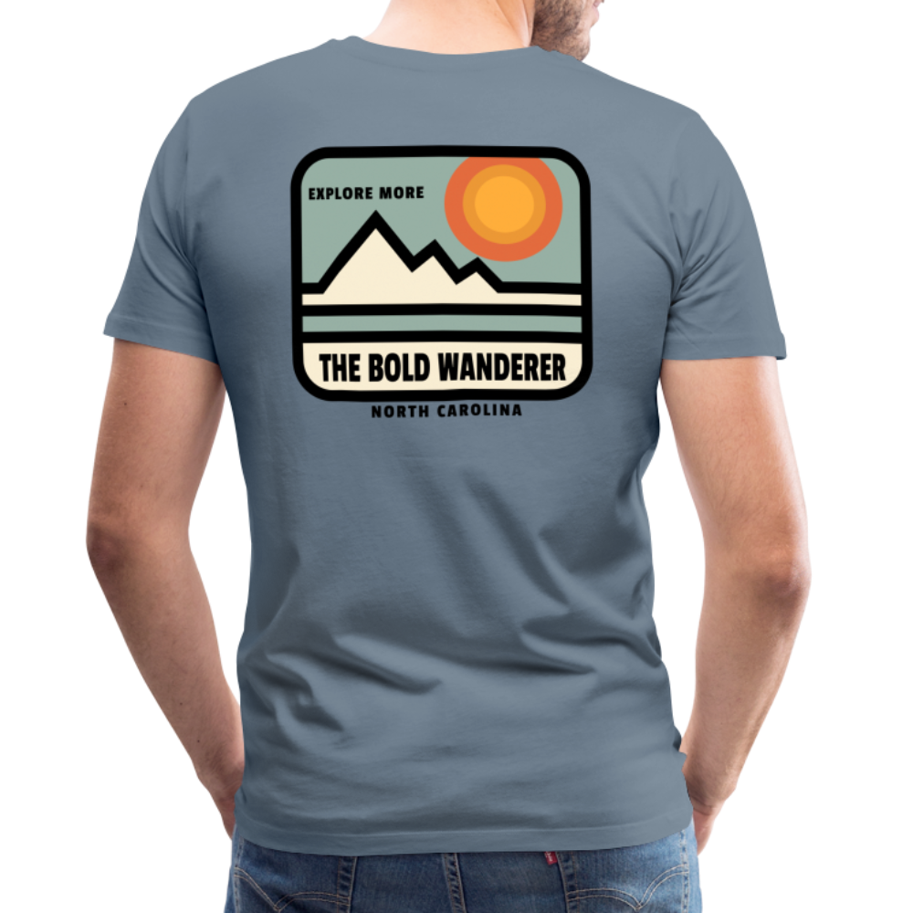 Bold Explore More Tee - steel blue