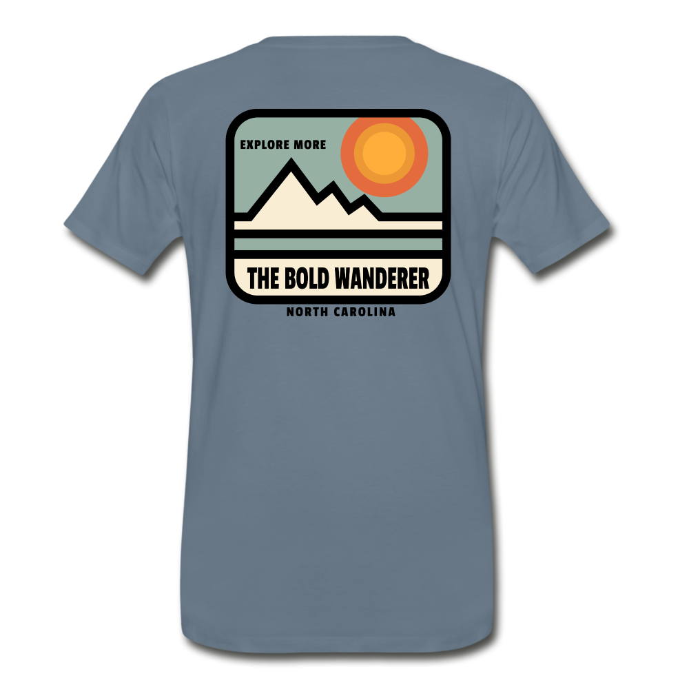 Bold Explore More Tee - steel blue