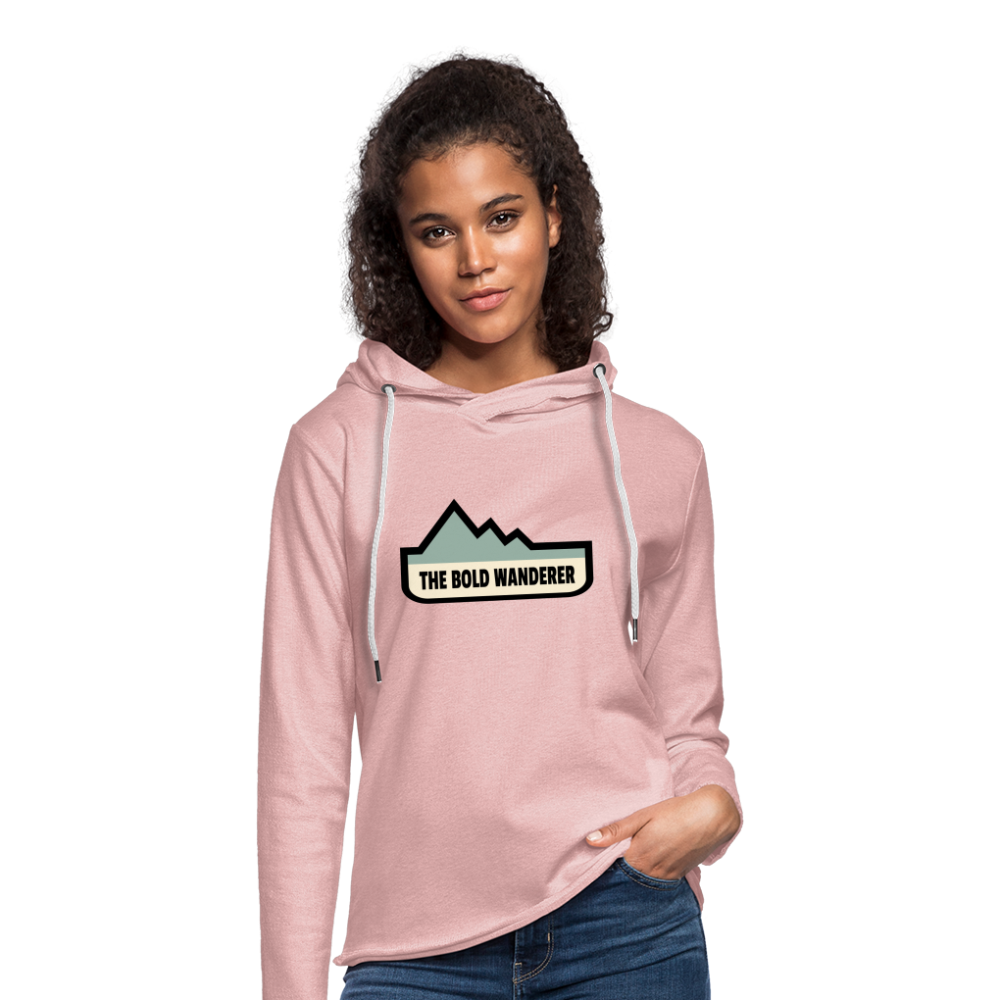 Lightweight Terry Hoodie - cream heather pink