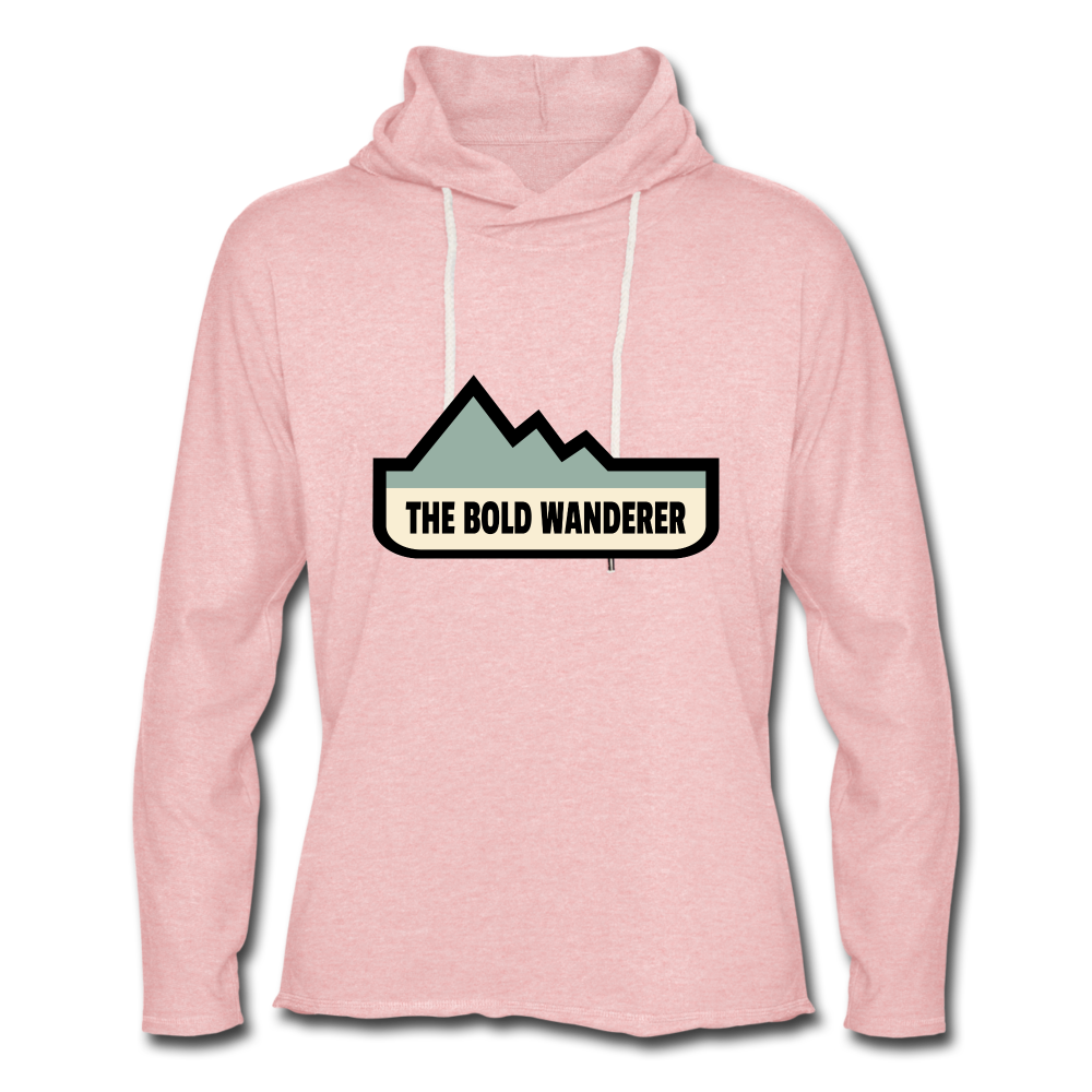 Lightweight Terry Hoodie - cream heather pink
