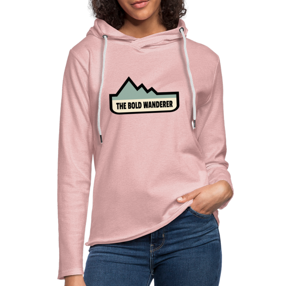 Lightweight Terry Hoodie - cream heather pink