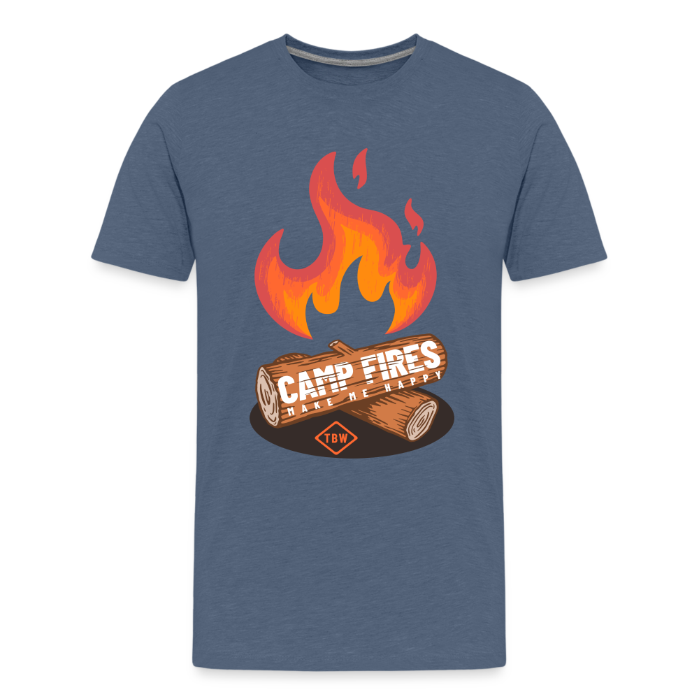 Kids' Premium Camping T-Shirt - heather blue