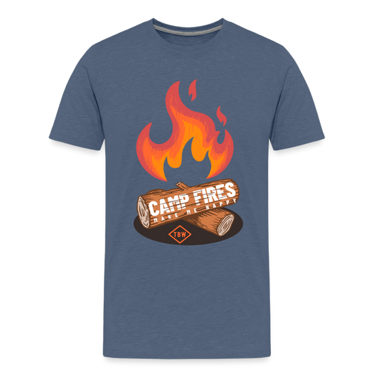 Kids' Premium Camping T-Shirt - heather blue