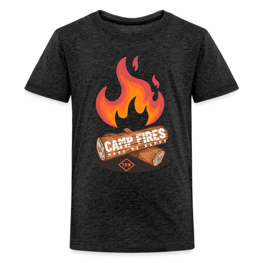 Kids' Premium Camping T-Shirt - charcoal grey