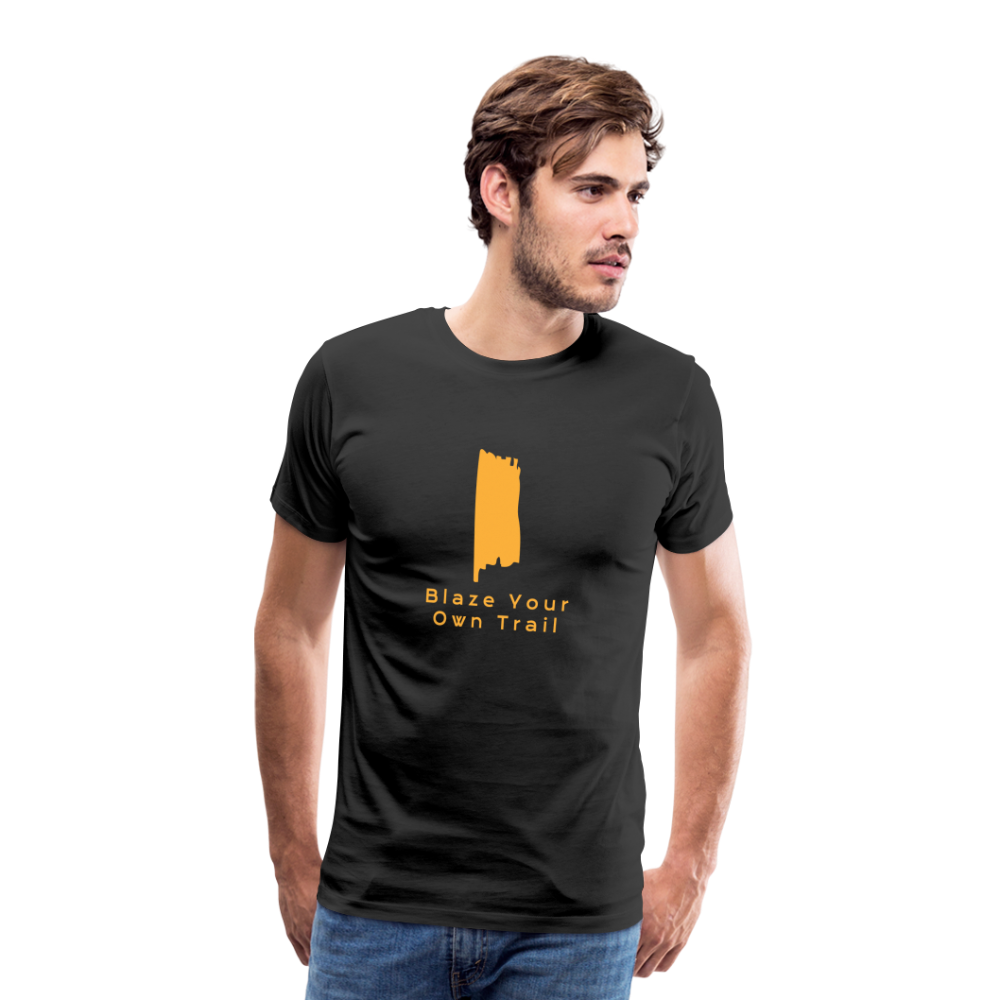 Men's Premium Blaze Trail Marker T-Shirt - black