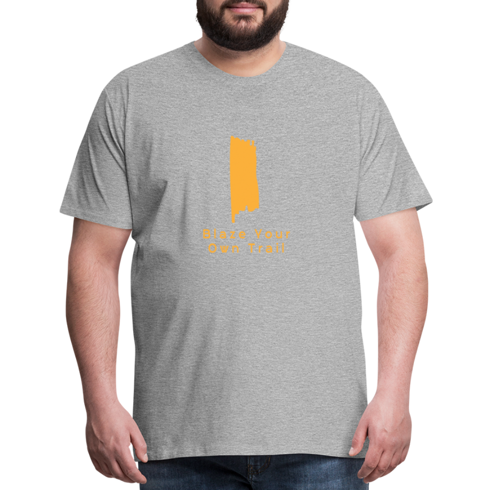 Men's Premium Blaze Trail Marker T-Shirt - heather gray
