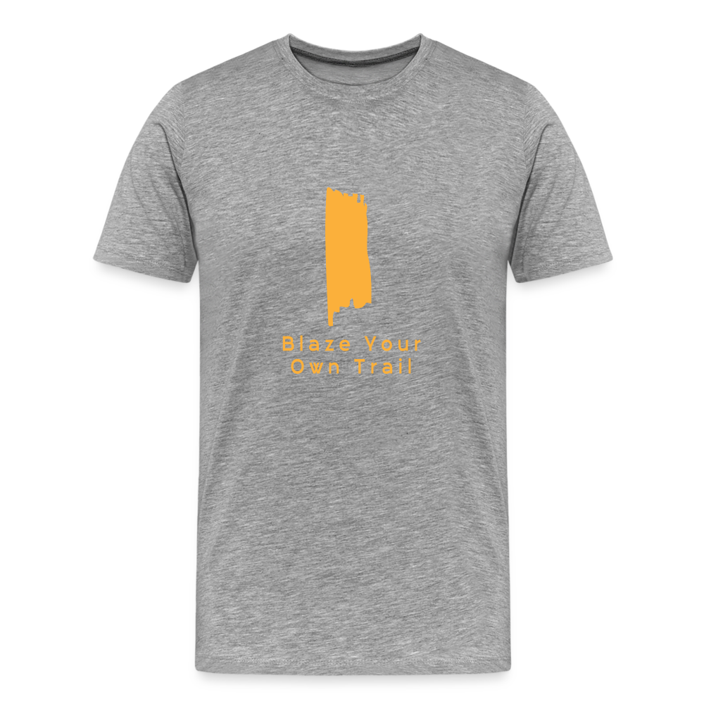 Men's Premium Blaze Trail Marker T-Shirt - heather gray