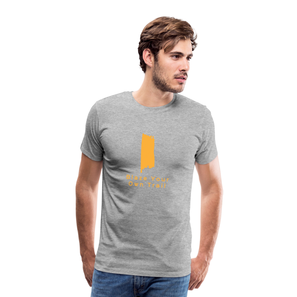 Men's Premium Blaze Trail Marker T-Shirt - heather gray