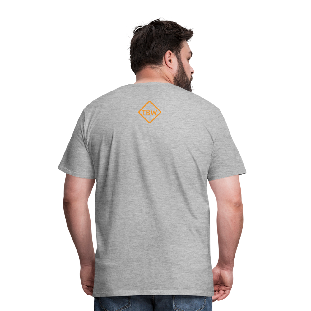 Men's Premium Blaze Trail Marker T-Shirt - heather gray