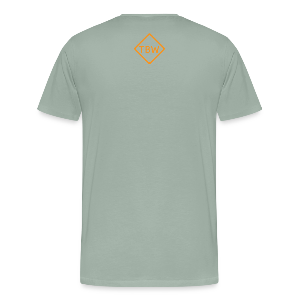 Men's Premium Blaze Trail Marker T-Shirt - steel green