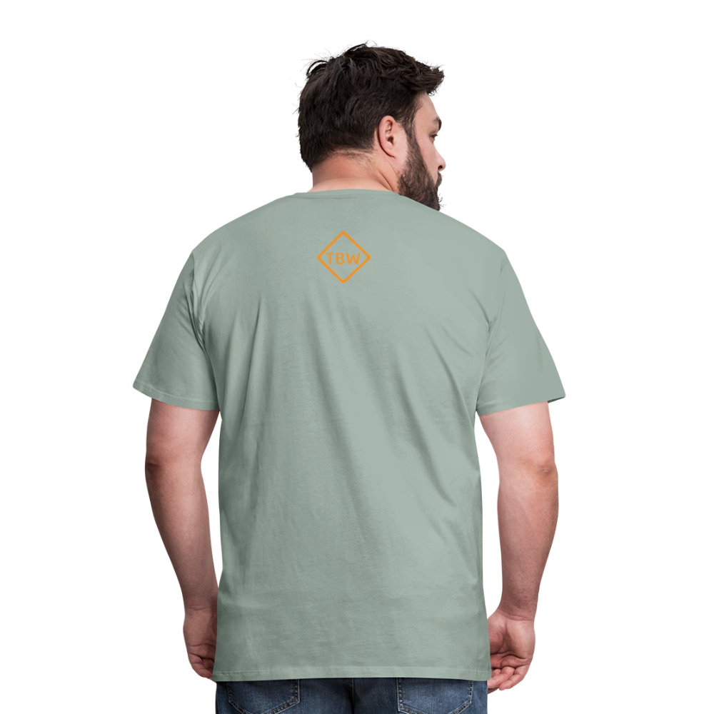 Men's Premium Blaze Trail Marker T-Shirt - steel green