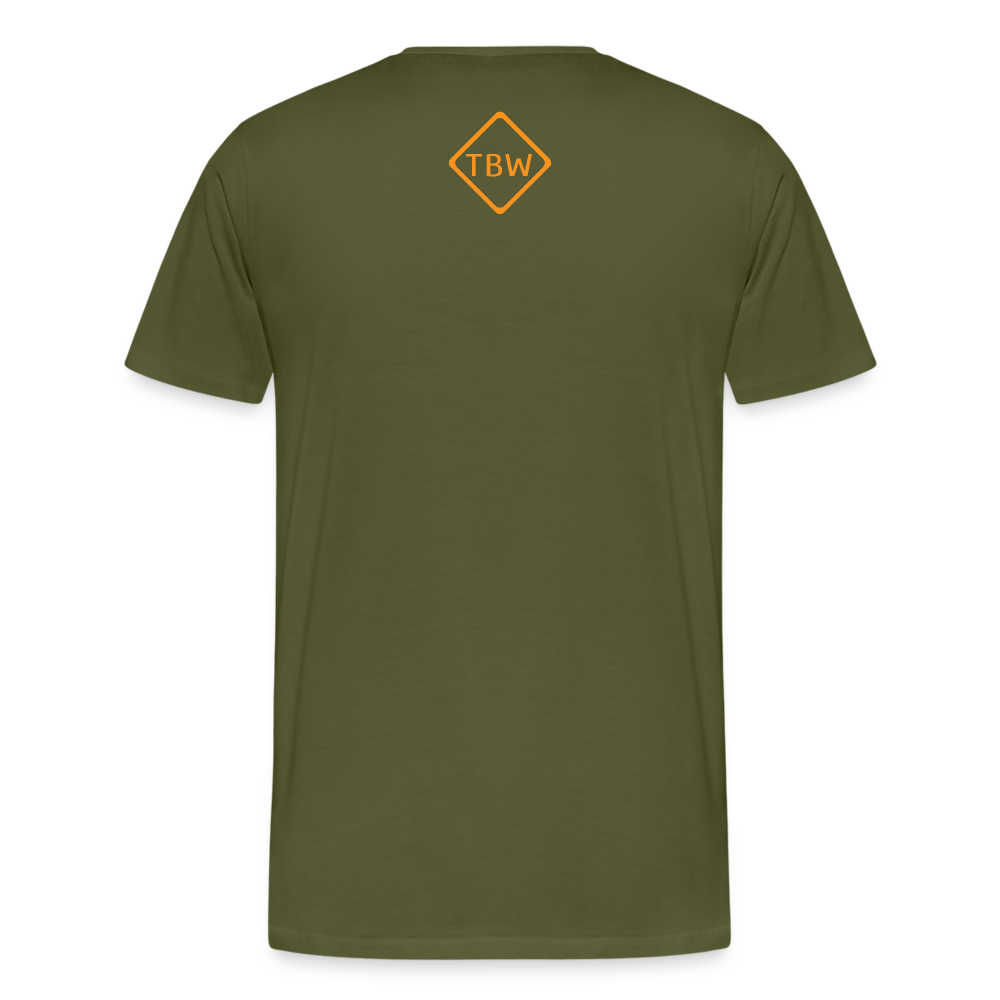 Men's Premium Blaze Trail Marker T-Shirt - olive green