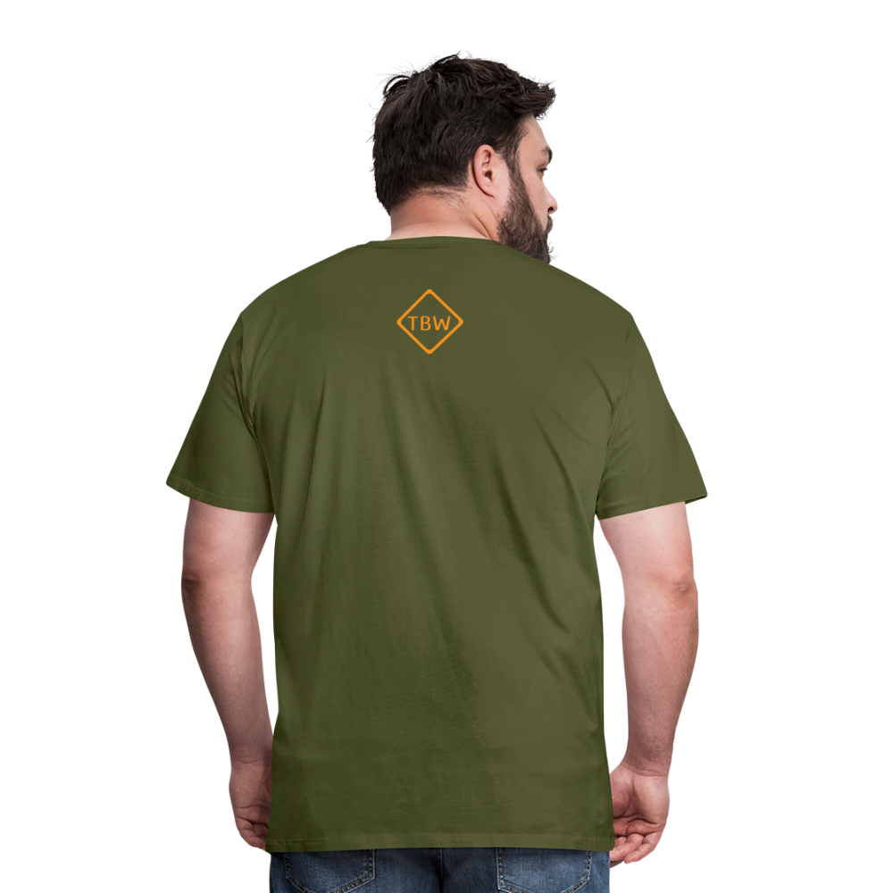 Men's Premium Blaze Trail Marker T-Shirt - olive green