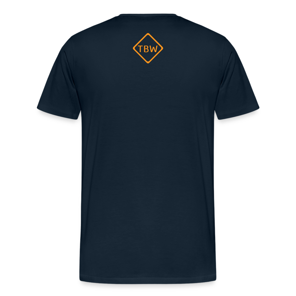 Men's Premium Blaze Trail Marker T-Shirt - deep navy