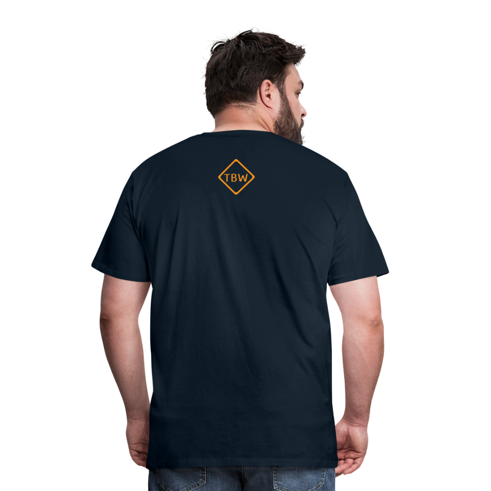 Men's Premium Blaze Trail Marker T-Shirt - deep navy