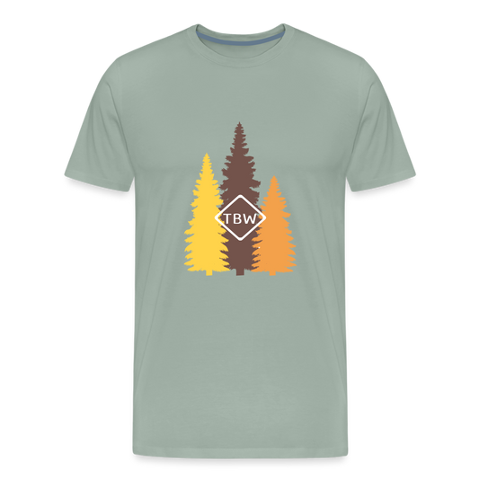 Men's Premium Fall Logo T-Shirt - steel green