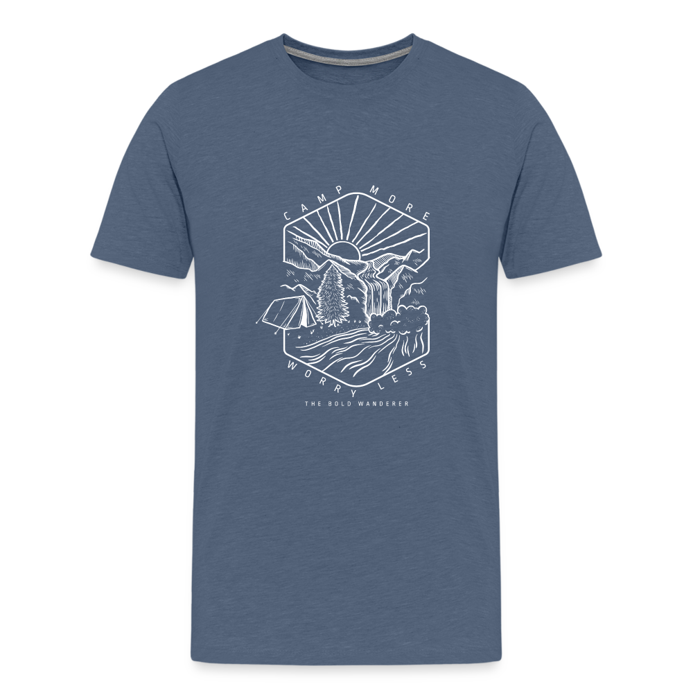 Men's Premium Camp More T-Shirt - heather blue