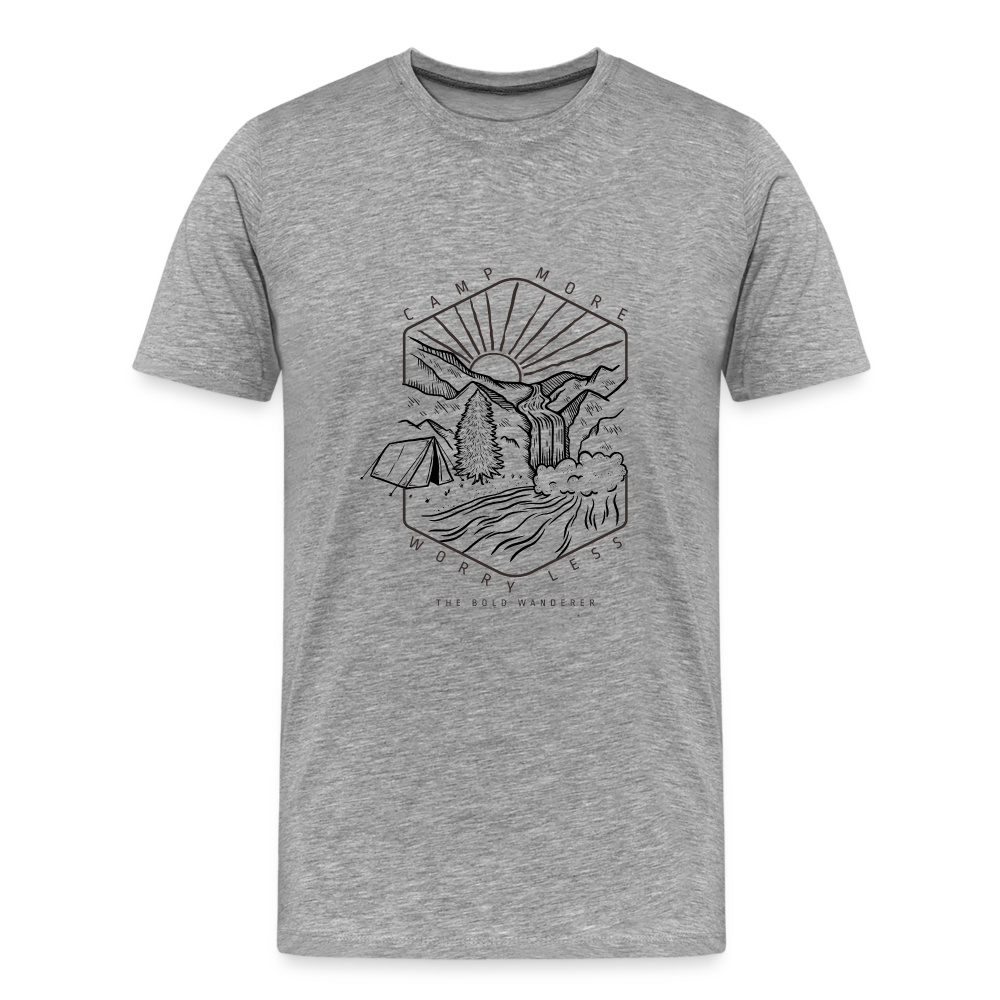 Men's Premium Camp T-Shirt - heather gray