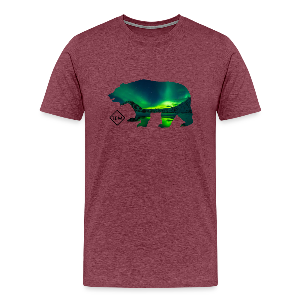 Men's Premium Bear T-Shirt - heather burgundy