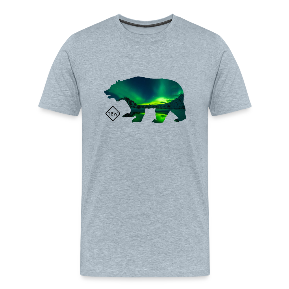 Men's Premium Bear T-Shirt - heather ice blue