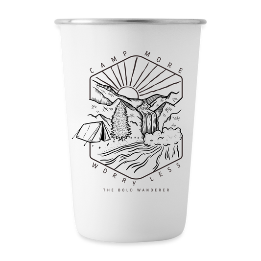 Camp More Stainless Steel Pint Cup - white