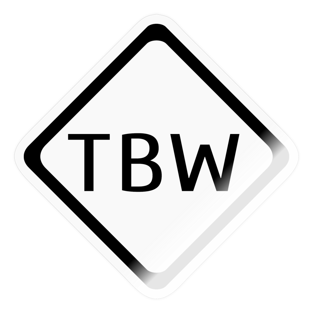 TBW Transparent Sticker - transparent glossy