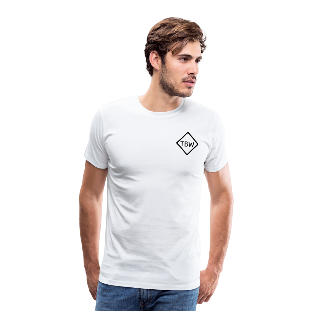 Not All Who Wander Men's Premium T-Shirt - white