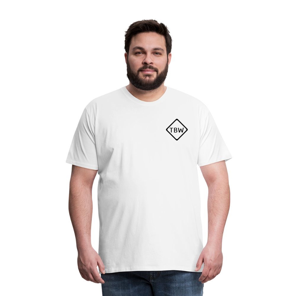 Not All Who Wander Men's Premium T-Shirt - white