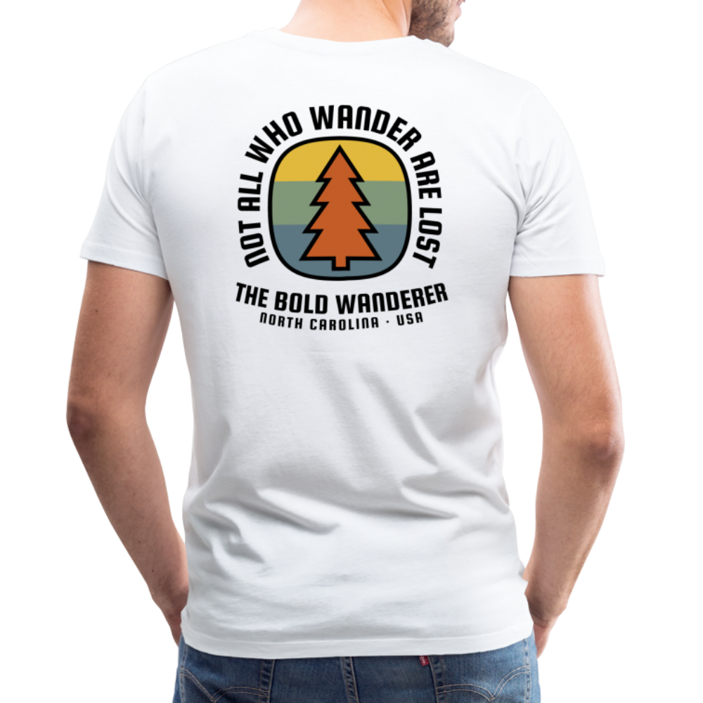 Not All Who Wander Men's Premium T-Shirt - white