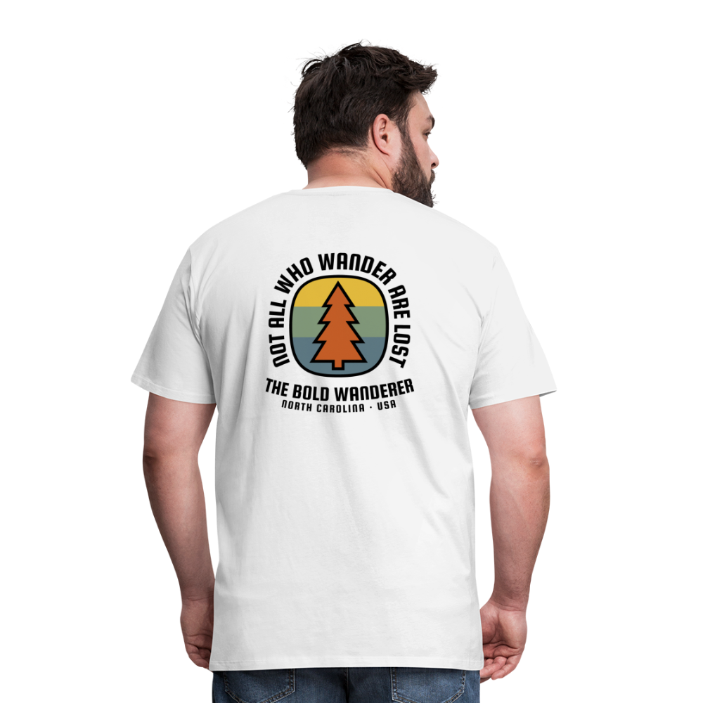 Not All Who Wander Men's Premium T-Shirt - white
