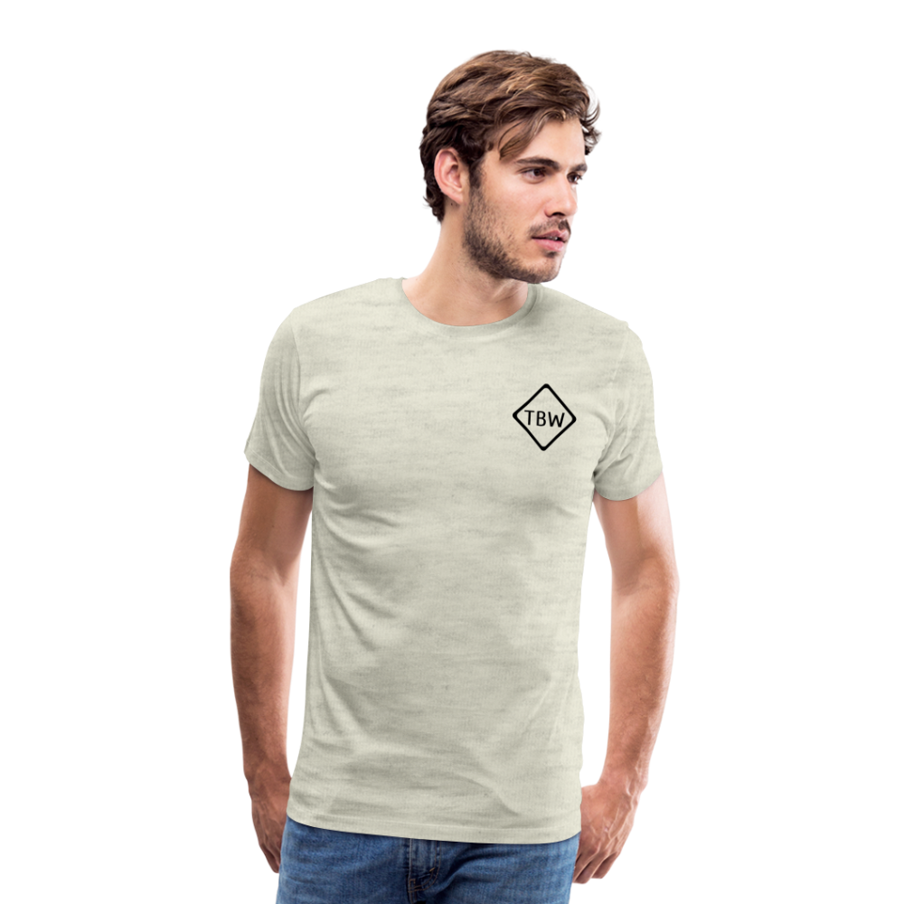 Not All Who Wander Men's Premium T-Shirt - heather oatmeal